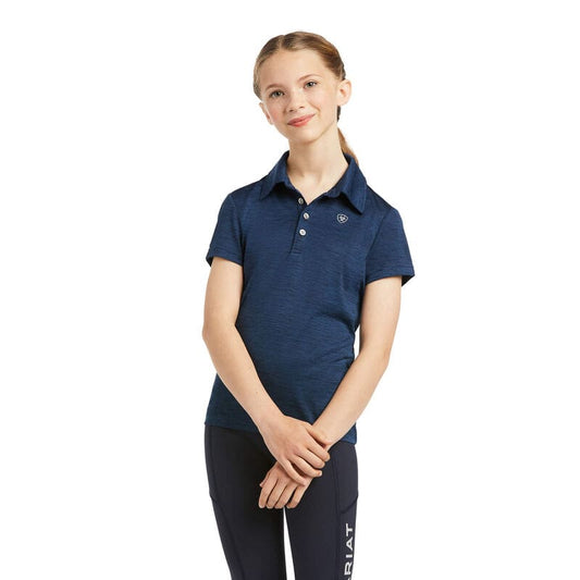 Ariat Youth Laguna Short Sleeved Polo Shirt Navy - Polo Shirt