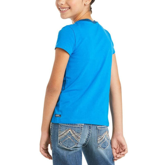 Ariat Youth T Shirt Rainbow Wishes Blue - Junior T Shirt