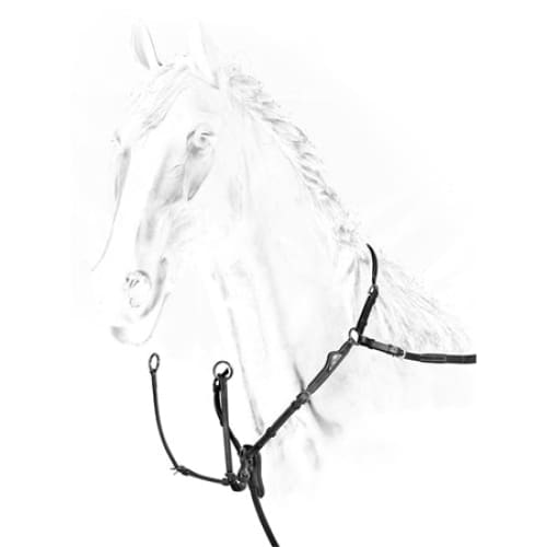 Boomerang Equestrian - Equiline Breastplate With Removable Martingale Black - BJ202