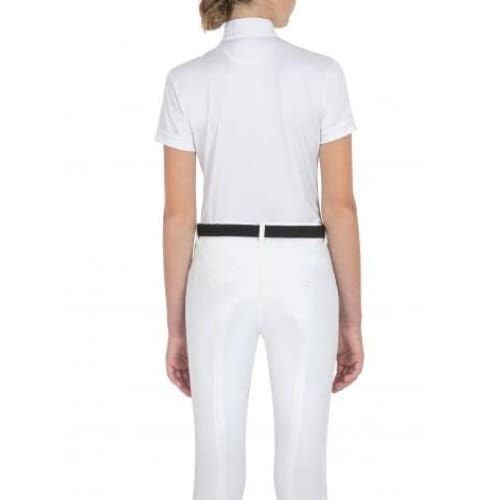 Equiline Girl’s Short Sleeved Competition Shirt JupiterK White - Competition Shirt