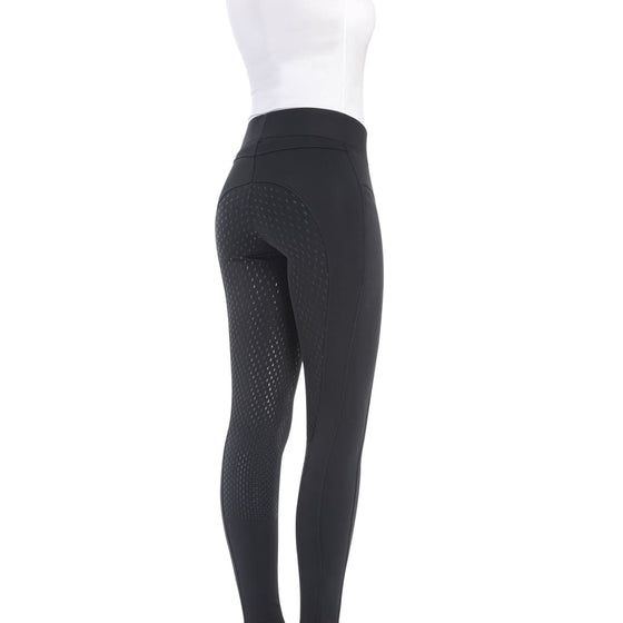 Equiline Ladies Full Grip Riding Tights Gueng Black - Riding Tight