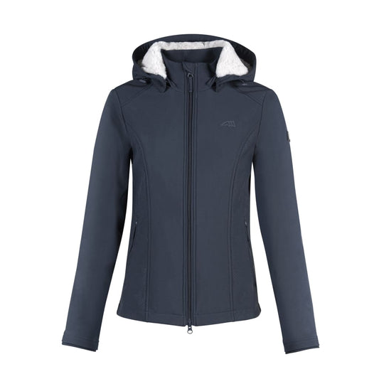 Boomerang Equestrian - Equiline Ladies Hooded Softshell Jacket Navy