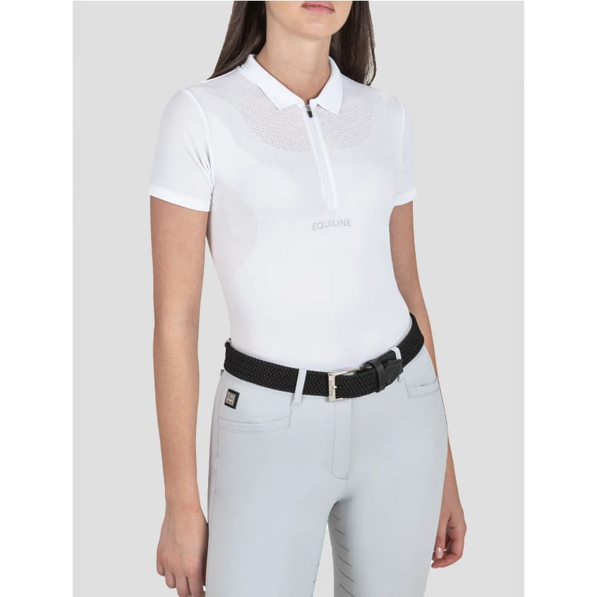 Boomerang Equestrian - Equiline Ladies Seamless Polo Shirt Corinac White