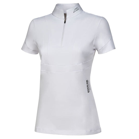 Boomerang Equestrian - Equiline Ladies Short Sleeved Competition Shirt Cressidyc White
