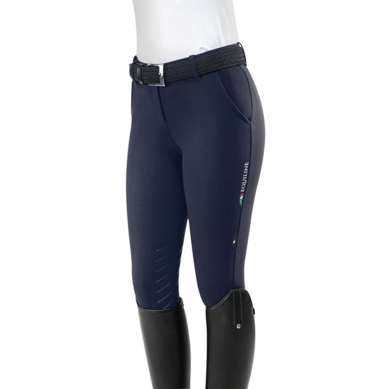 EQUILINE LADIES FULL GRIP BREECHES B-MOVE FABRIC NAVY 36