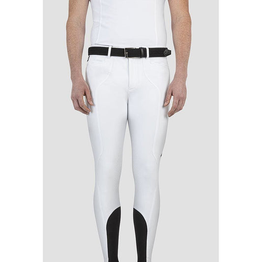Boomerang Equestrian - Equiline Men's Knee Grip Breeches Celroik White