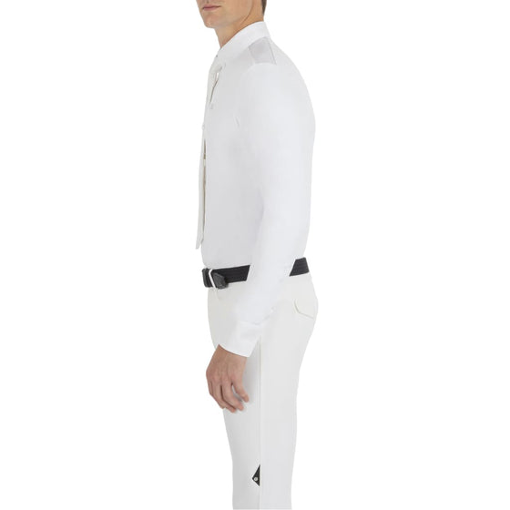 Equiline Men’s Long Sleeved Competition Shirt Emmete White - Competition Shirt