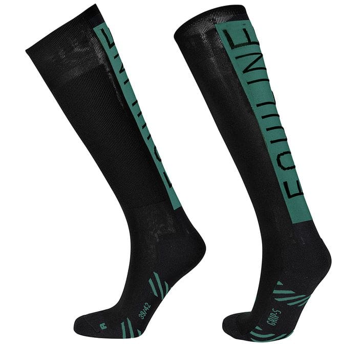 Boomerang Equestrian - Equiline Unisex Long Socks Clovec Black