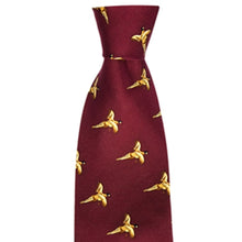  Hoggs Of Fife Silk Country Tie Wine Flying Birds - ONESIZE - Tie
