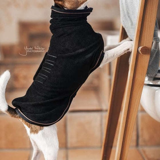 Kentucky Dog Coat Towel Black - Dog Coat
