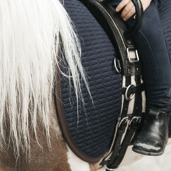 Kentucky Saddle Pad Leather Colour Edition Jumping Navy Pony - PONY - Saddle Pad