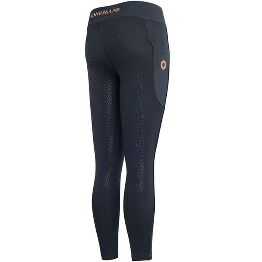 KL Girl’s F-Tec 2 Full Grip Riding Tights Kemmie Navy - Riding Tights