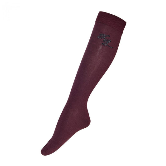 Boomerang Equestrian - KL Ladies Coolmax Knee Socks Miley Red Fudge