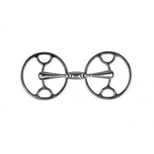  Metalab Double Jointed Sliding Gag Loose Ring Snaffle Bit - 135 MM - Bit