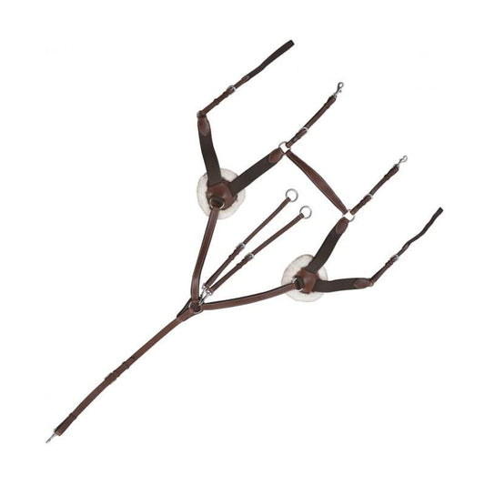 Boomerang Equestrian - Privilege Equitation Canter 5 Point Breastplate Brown