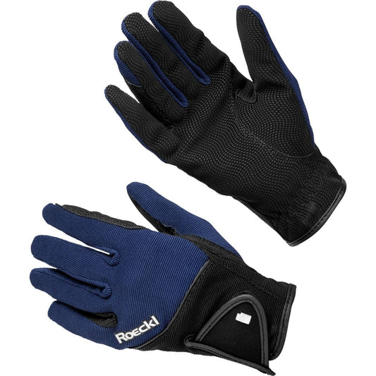 Boomerang Equestrian - Roeckl Adult Milano Gloves Navy Blue