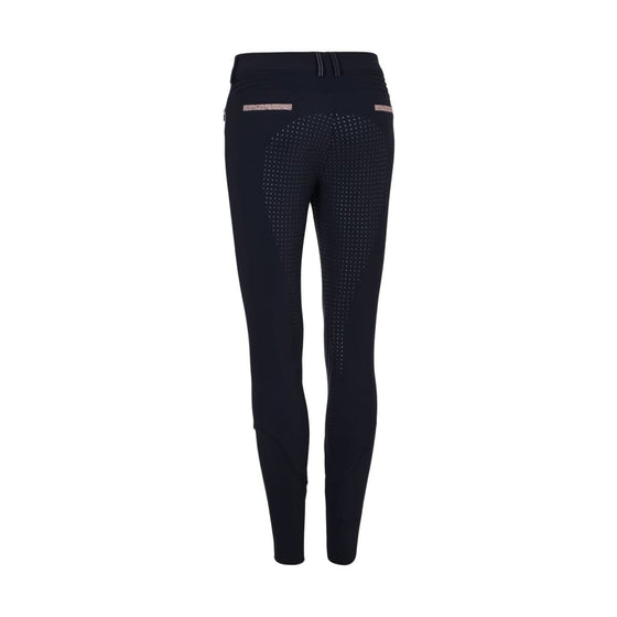 Samshield Ladies Full Seat Breeches Diane Navy With Rose Gold Crystals - Ladies Breeches