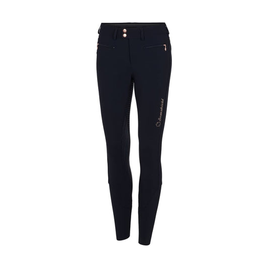 Samshield Ladies Full Seat Breeches Diane Navy With Rose Gold Crystals - Ladies Breeches