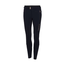  Samshield Ladies Full Seat Breeches Diane Navy With Rose Gold Crystals - Ladies Breeches