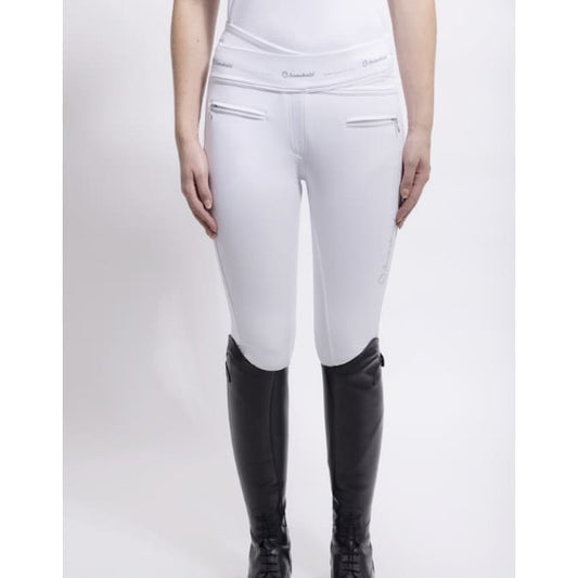 Samshield Ladies Full Seat Fleece Lined Riding Tights Alpha White - Riding Tight