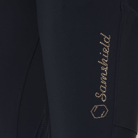 Boomerang Equestrian - Samshield Ladies Knee Grip Riding Tights Alpha Navy/Rose