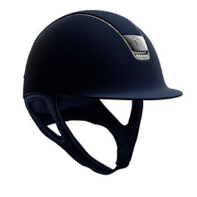  Samshield Shadowmatt Navy Helmet with Black Chrome Trim and Blazon 255 Swarowski Crystals - NAVY / M - Helmet
