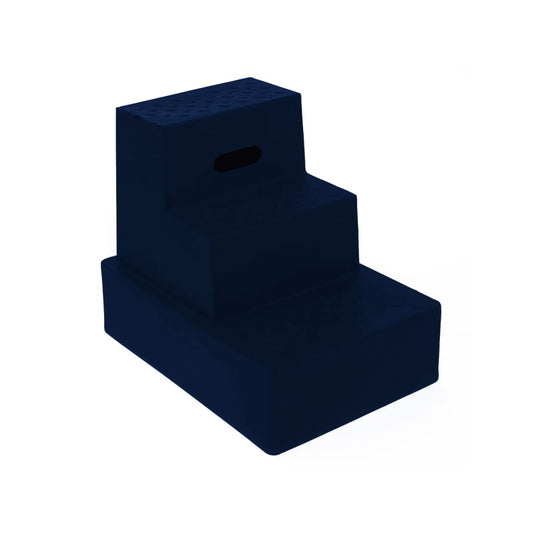 Boomerang Equestrian - Standard 3 Step Mounting Block Navy Blue