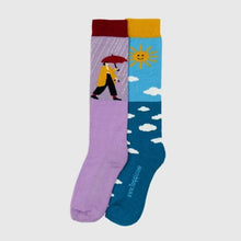  Toggi Ladies Socks - Weather - Pack of Two - UK 4 - 8 / LILAC/TURQUOISE - Socks